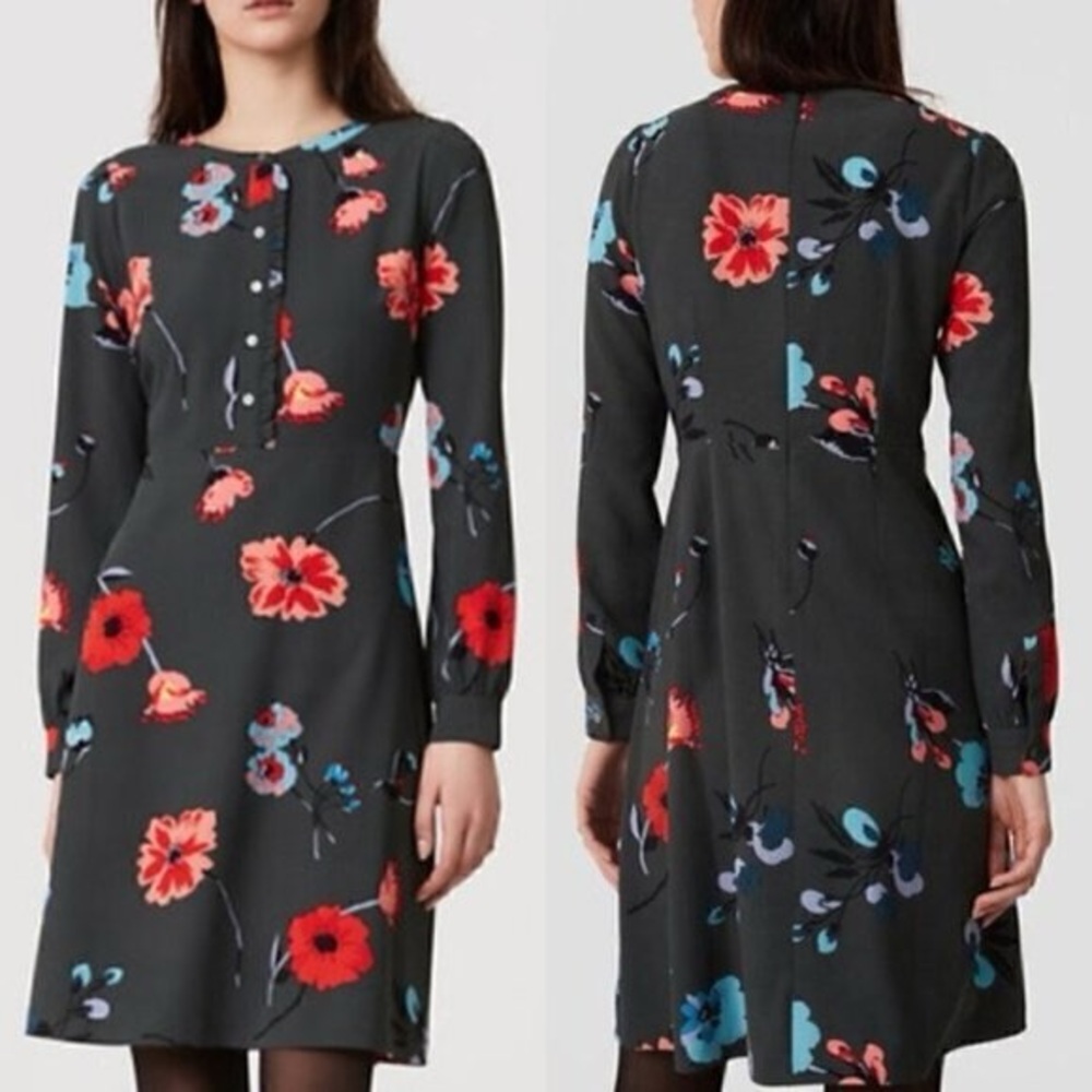 Ann Taylor Loft Floral Green Dress Plus Size
